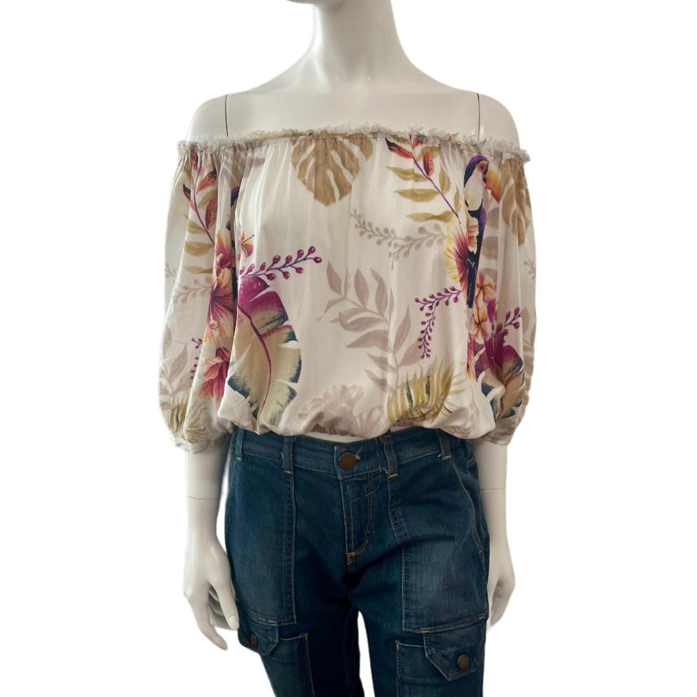Z&L Europe Floral Peasant Blouse